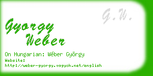 gyorgy weber business card